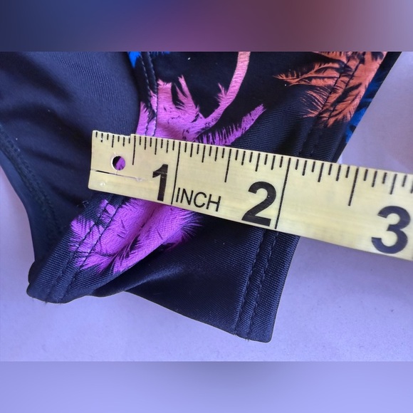 Infamous Swim Colorful Floral Swimsuit palm trees stamped size XL - Picture 8 of 16
